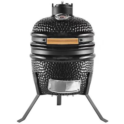 Zwarte kleur 32cm 13 Inch Kamado Grill Hoge mate gebakken weerstand