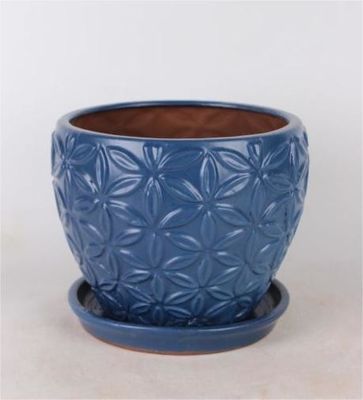 Indoor keramische binnenpotten 6 inch en 8 inch met schotel geglazuurd