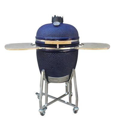 Keramiek 22 Inch Kamado Grill Outdoor Houtskool Marine Kleur 57cm Met Kar En Zijtafels