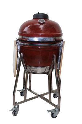 Tropische Rode Kleur 18 Inch Kamado Grill 48cm Keramische Houtskool