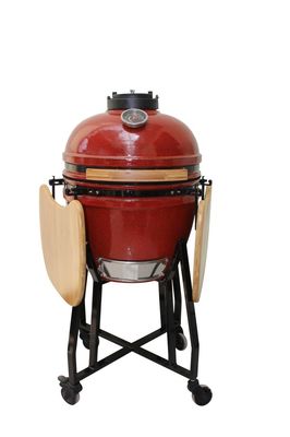 Tropische Rode Kleur 18 Inch Kamado Grill 48cm Keramische Houtskool