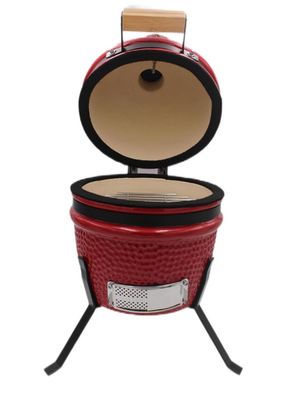 Outdoor Houtskool 13 Inch Kamado Grill Rode Kleur 32cm