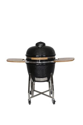 Keramiek Outdoor 24 Inch Kamado Grill Houtskool Zwarte Kleur 61cm Met Kar En Zijtafels