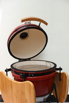 Tropische Rode Kleur 18 Inch Kamado Grill 48cm Keramische Houtskool