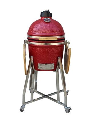 Rode kleur 39cm 15 inch Kamado Grill roestvrijstalen keukengerei