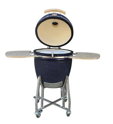 Keramiek 22 Inch Kamado Grill Outdoor Houtskool Marine Kleur 57cm Met Kar En Zijtafels