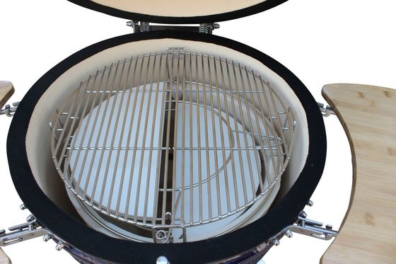 Keramiek 22 Inch Kamado Grill Outdoor Houtskool Marine Kleur 57cm Met Kar En Zijtafels