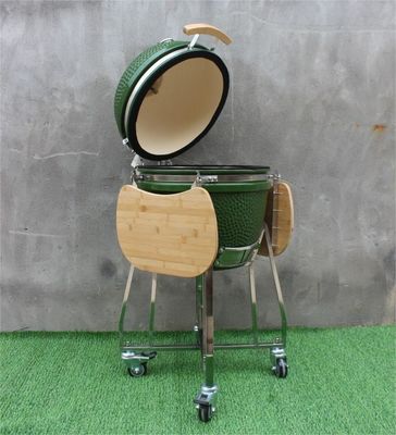 Outdoor 48cm 18 Inch Kamado Grill Groene Kleur Roestvrij Staal