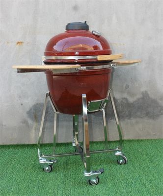 18 Inch Kamado Barbecue Grill Roker Keramiek Tropische Rode Kleur 48cm