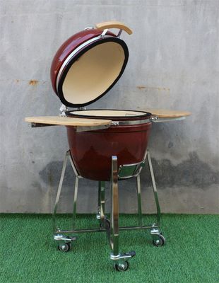 18 inch keramische barbecue tropisch rood 48 cm roestvrij staal