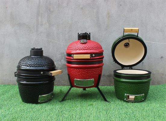 Keramiek 13 Inch Kamado Grill Outdoor Rode Kleur 33cm