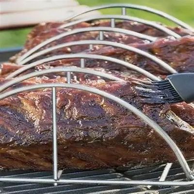 41x25.5x12cm Kamado Grill Accessoires RVS Rib Rack Voor Roken En Grillen