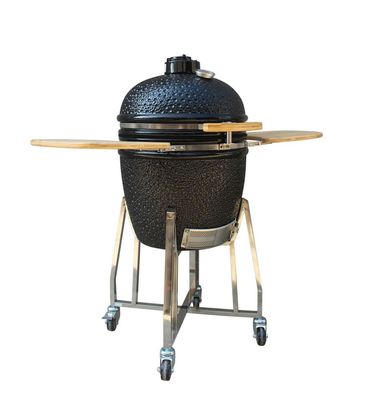 De openluchtgrill van Houtskool Ceramische Kamado Roestvrije staal van de 22 Duim het Zwarte Kleur
