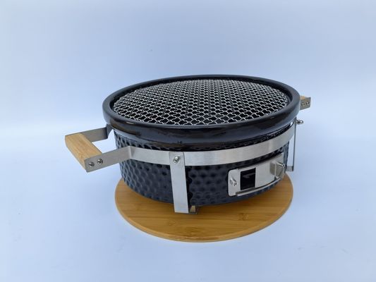 Keramische Houtskool BBQ Grill Hibachi Grill Ronde in Zwarte Kleur