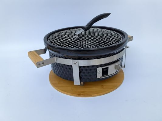 Keramische Houtskool BBQ Grill Hibachi Grill Ronde in Zwarte Kleur