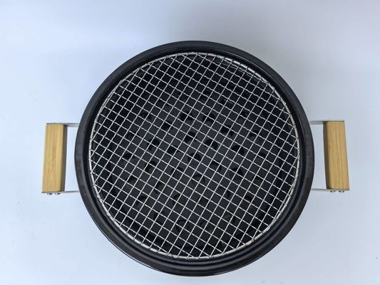 Keramische Houtskool BBQ Grill Hibachi Grill Ronde in Zwarte Kleur
